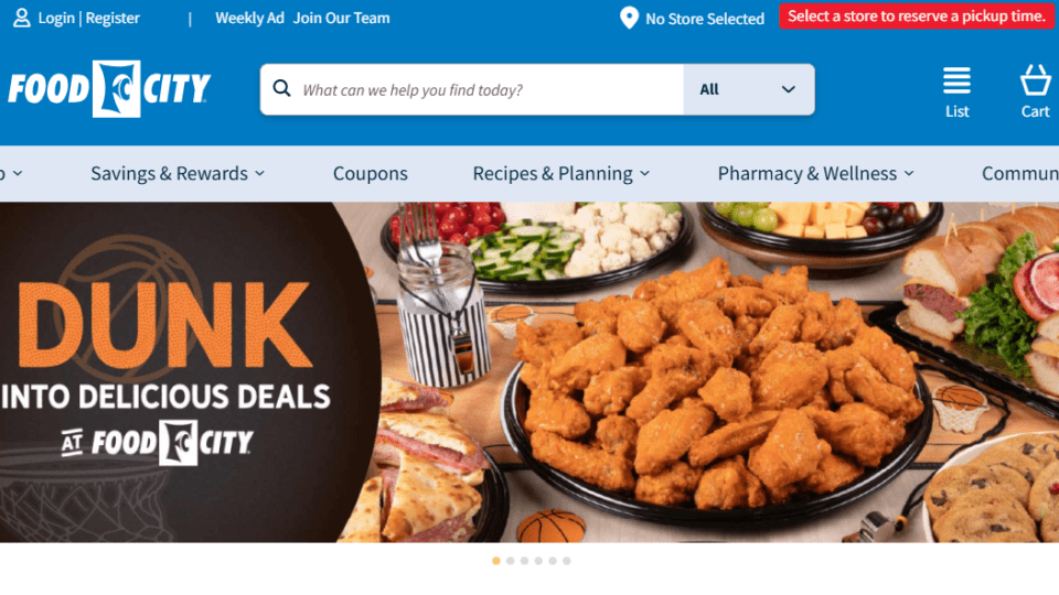 Food City homepage