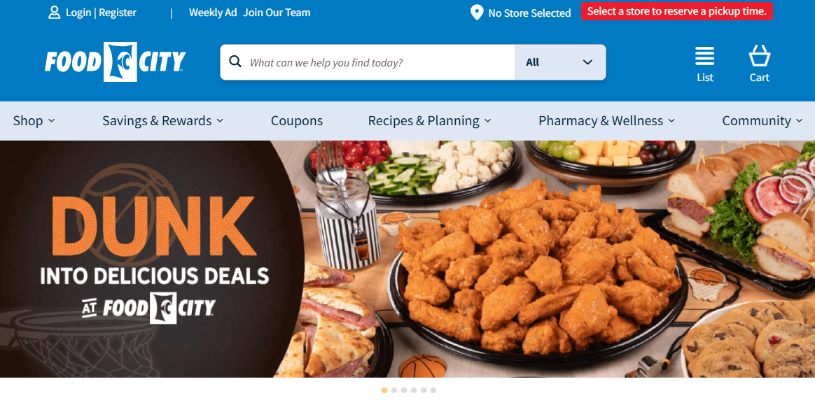 Food City homepage