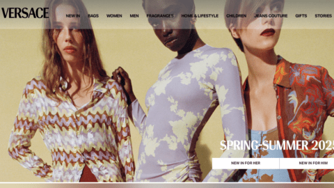 Versace homepage