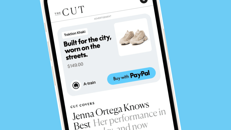 Example of PayPal's new Storefront Ads