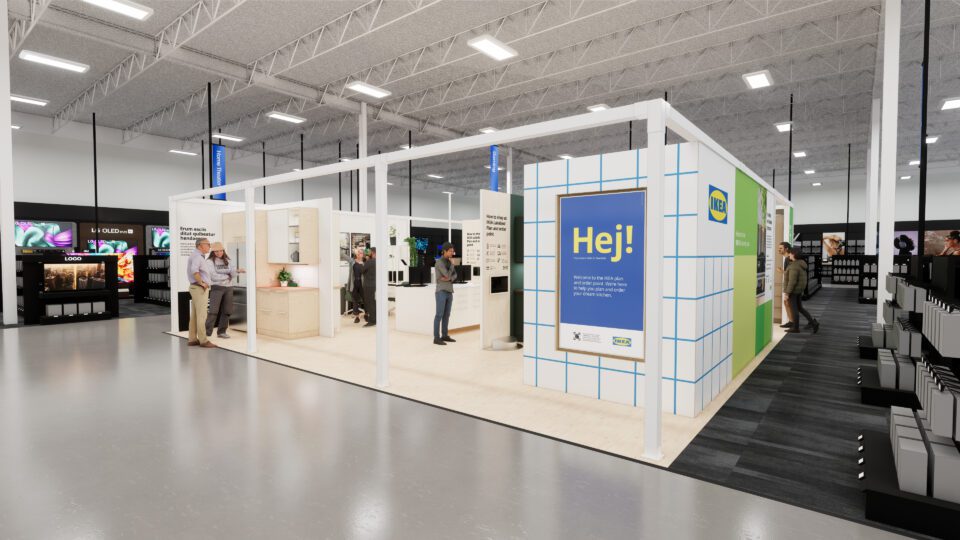 Rendering of Ikea in Best Buy shop-in-shop