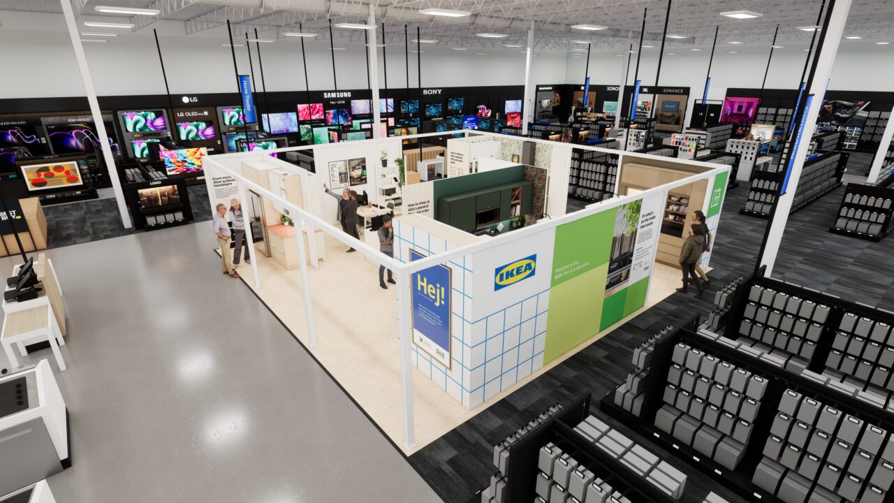 Rendering of Ikea in Best Buy shop-in-shop