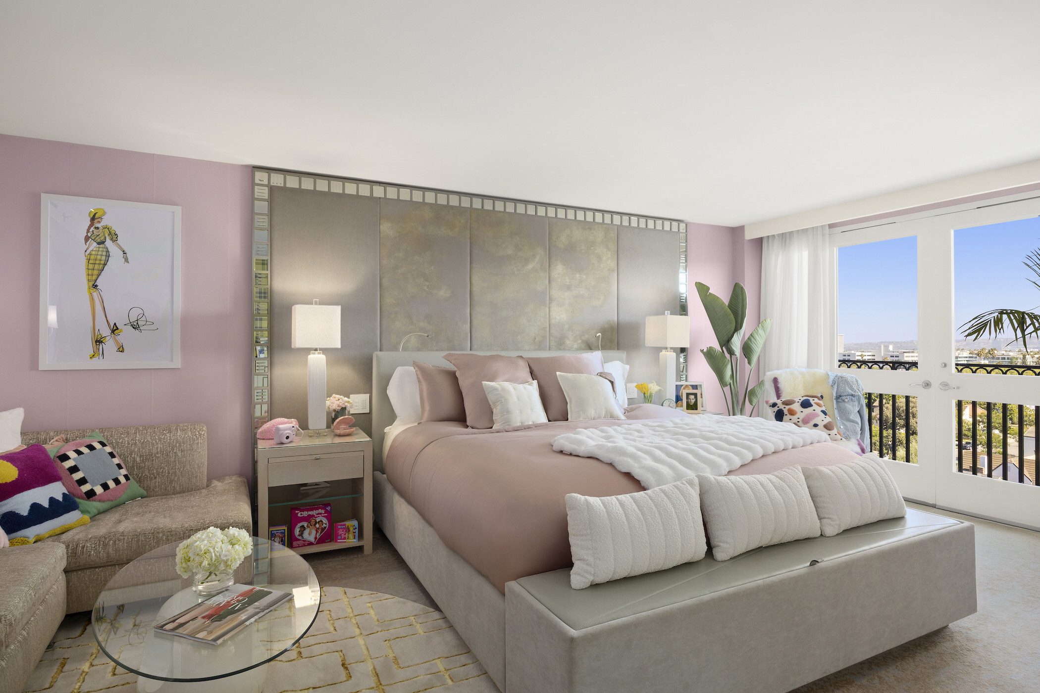 The Clueless Suite at L'Ermitage Beverly Hills with a closet outfitted by Bloomingdale's.