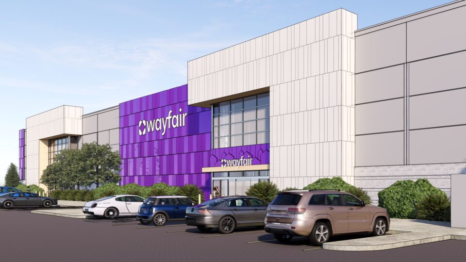 Rendering of the Wayfair store set to open in Denver in late 2026.