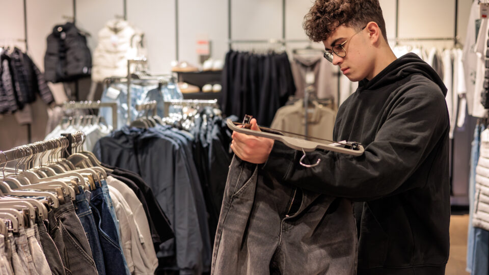 Consumer shopping in a store