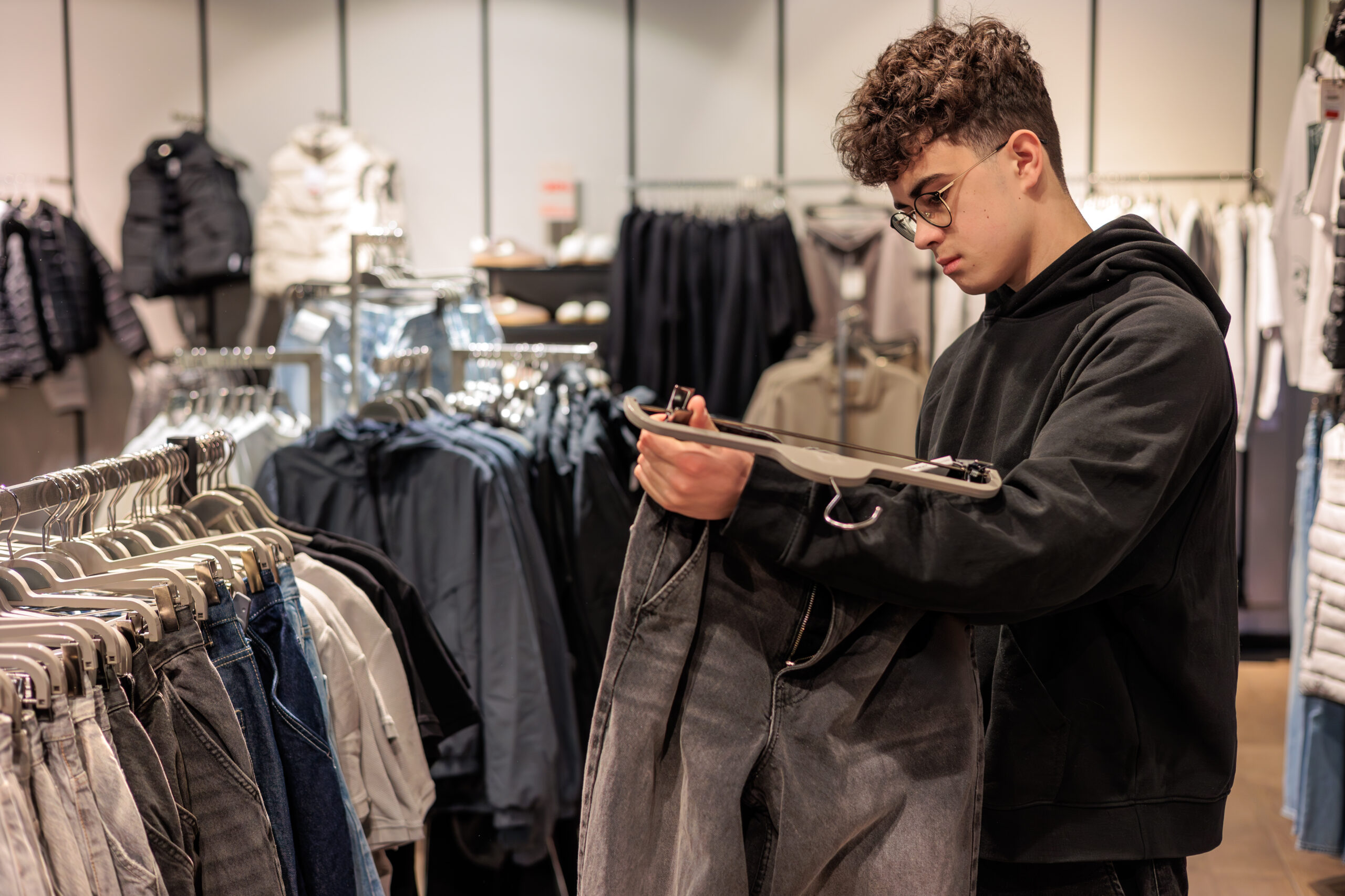 Consumer shopping in a store