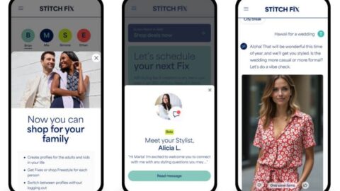 Images of Stitch Fix's new AI features.