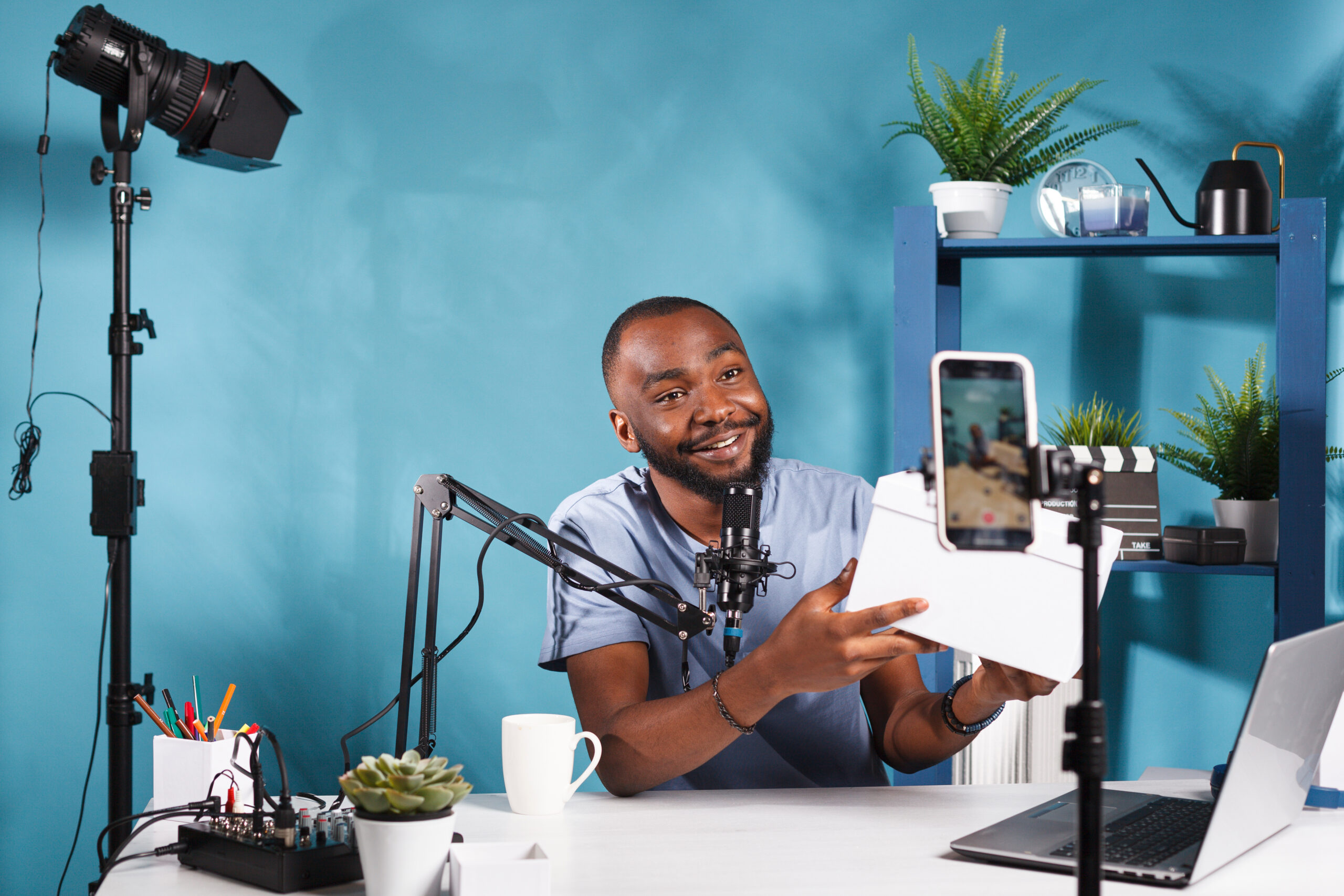 Creator making video for TikTok Shop