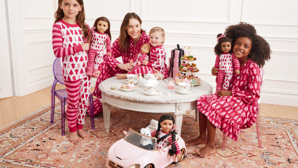 Hanna Andersson x American Girl holiday pajamas.