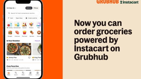 Grubhub partners with Instacart to expand its reach in grocery.