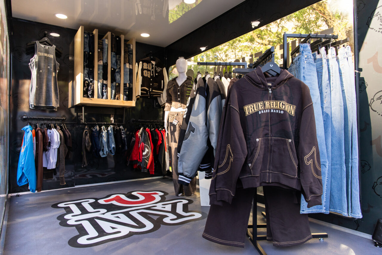 Inside True Religion's Icon's in the City mobile truck.