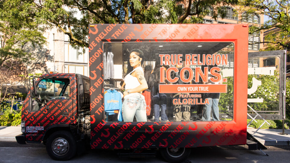 True Religion's Icon's in the City mobile truck during NYFW this September.
