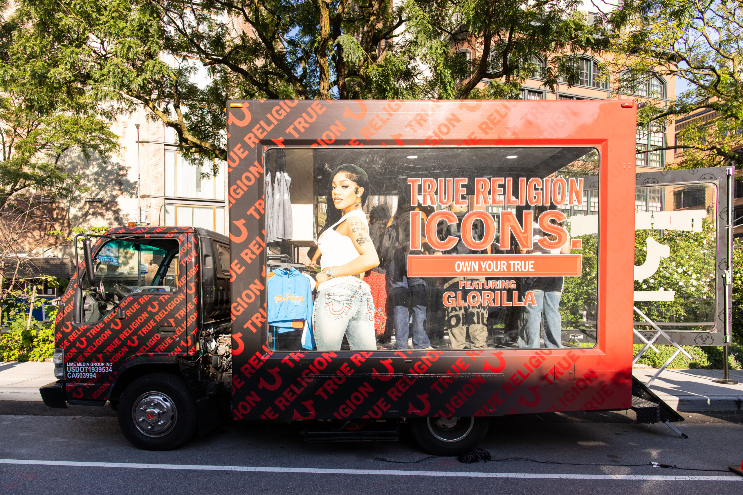 True Religion's Icon's in the City mobile truck during NYFW this September.