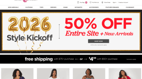 Ashley Stewart homepage