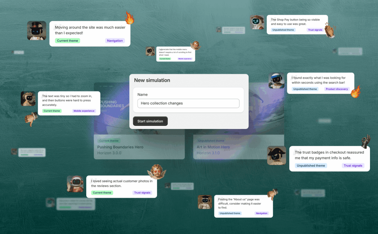 Shopify SimGym potential simulations
