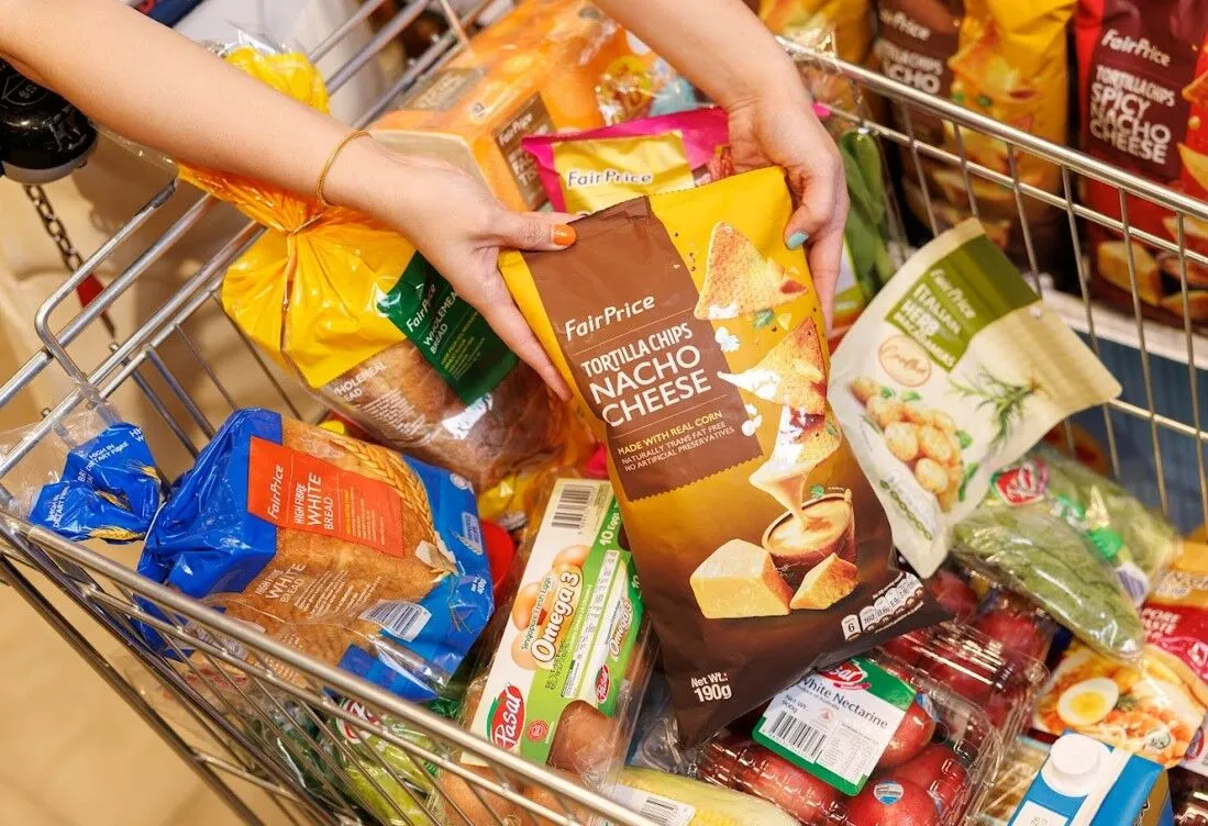 FairPrice private label brands compete head to head with the nationals.