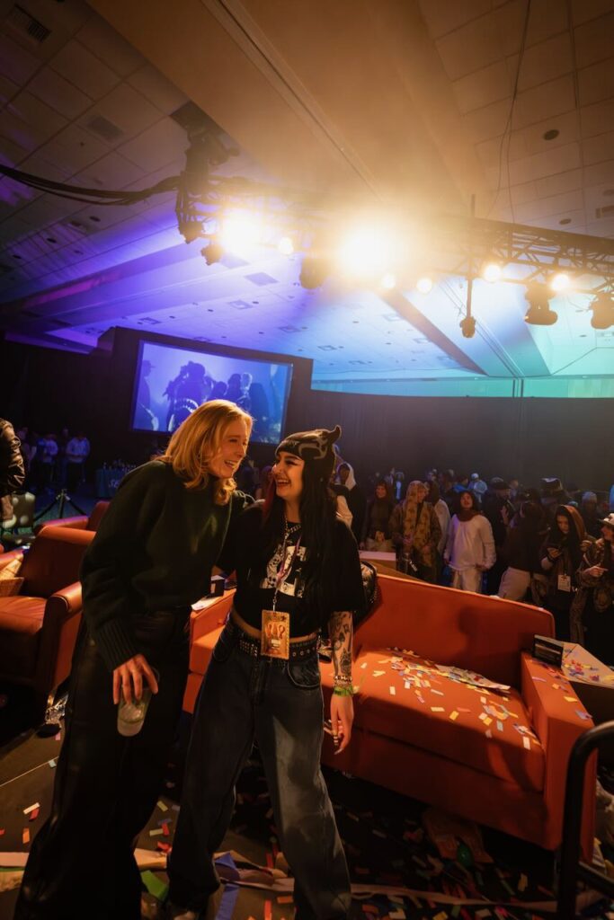 Zumiez EVP Erin Wendte with 2025 No. 2 seller Morgan Santoli, who sold $1,040,279.73 in 2025.