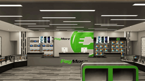 Inside a PayMore store.