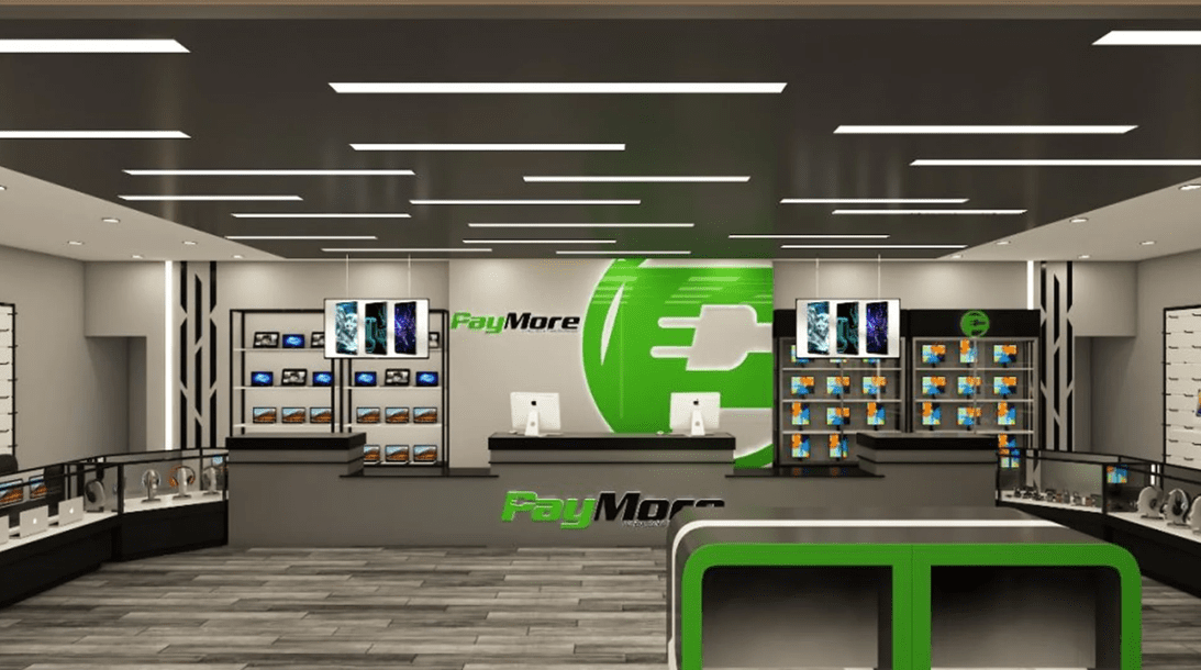Inside a PayMore store.