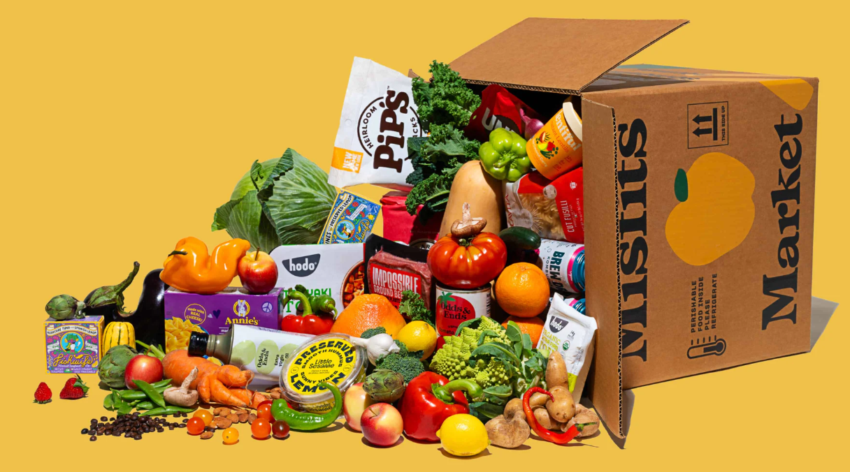 Online grocer Misfits Market has teamed up with ThredUp for a resale program.